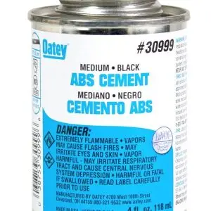 Medium Black ABS Cement - 4OZ