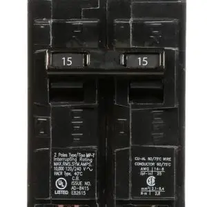 15-AMP Double-Pole Circuit Breaker for 120/240V