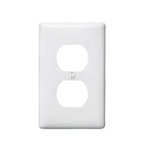 Self Contained Snap-In Receptacle Plate - White