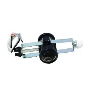 2 Light Ceiling Fixture Holder - White