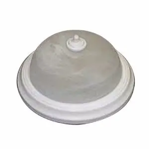 11" Flush 2 Light Alabaster Glass - White