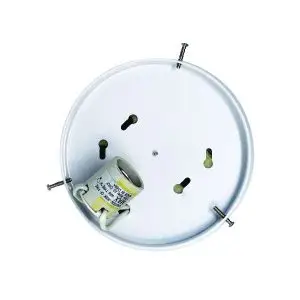 6" 1 Light Ceiling Pan - White
