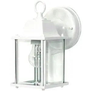 9" Wall Lantern Light - White