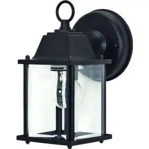 9" Wall Lantern Light - Black