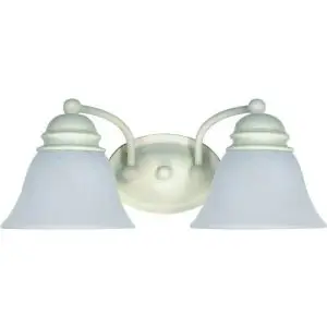 15" Vanity 2 Light Textured - White