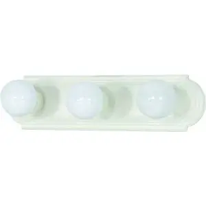 18" 3 Light Vanity Strip - White