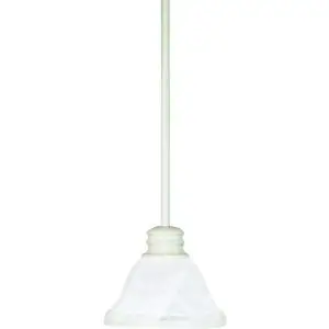 7" Mini Pendant Alabaster Glass - White