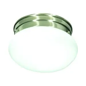 8" Mushroom White Glass Shade