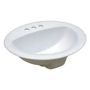 21" x 17" China Sink - White
