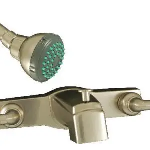 8" Tub/Shower Diverter with Tea Pot Handles-Brushed Nickel