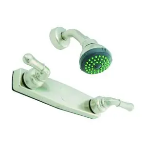 8" Shower Only with Teapot Handles & Shower Head-Brushed nickel