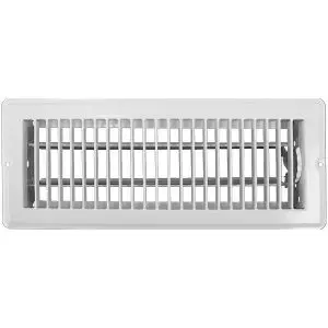 4" x 12" Floor Register - White