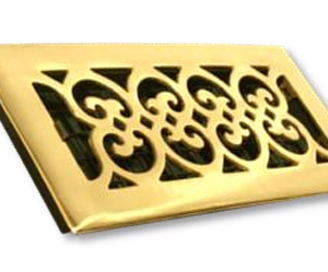 Scroll Register 4 X 10 - Bright Brass