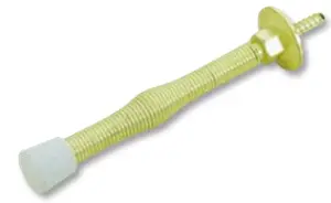 3" Spring Door Stop - Brass