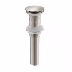Metal Lavatory Pop-Up Drain Without Overflow - Brushed Nickel