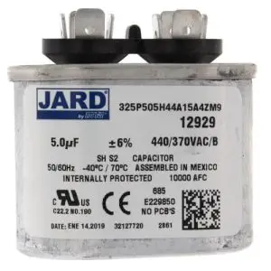 5X440 OVAL RUN CAPACITOR 5 MFD 440VAC TOCF5