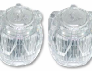 Hot & Cold Clear Faucet Handles - Pair