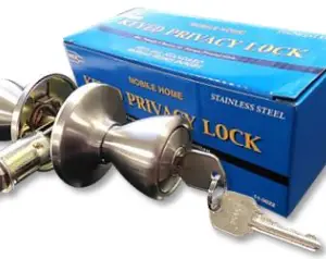 Interior Keyed Privacy Lock-Nickel Finish