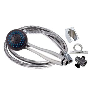 3 Function Shower Kit w/ 60" Stainless Hose, Hose Ring & Bracket - Spray, Massage, Massage/Spray