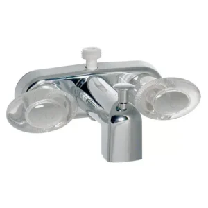 4" Tub & Shower w/ D Spud - Plastic Underbody, Plastic Stems - Chrome