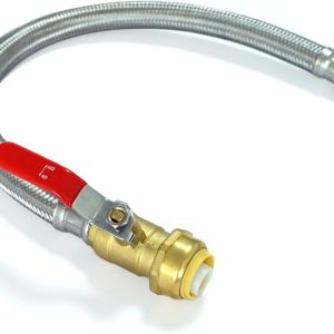 18" - 3/4" FPT WH Hose W/ 3/4" Push Ball Valve