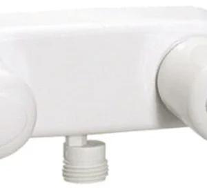 4" Shower w/ Vacuum Breaker - Plastic Underbody, Plastic Stems - White