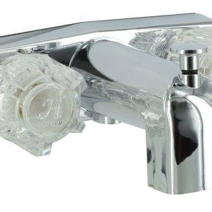 4" Tub & Shower Boxed w/ D Spud - Plastic Underbody, Plastic Stems
