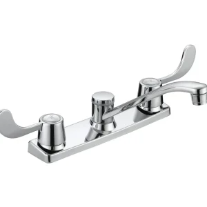 8" KITCHEN FAUCET WITH ADA HANDLES-CHROME WITHOUT SPRAYER,  METAL